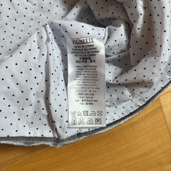 NEW Vignette Jane Girls Silver Gray Velvet Coat with Peter Pan Collar - Picture 9 of 11